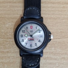 Vintage Victorinox Swiss Army Marine Mens Watch Black New Battery Fitted