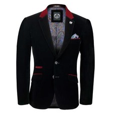 Mens Soft Velvet Blazer Slim