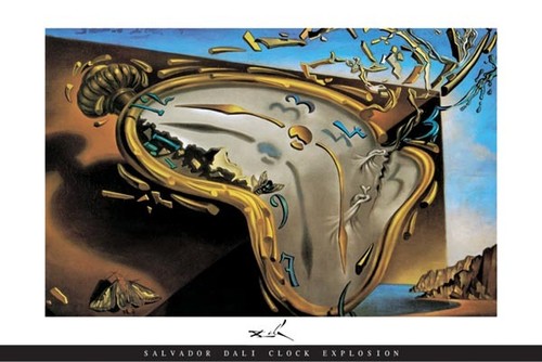 Clock explosion poster - clock,