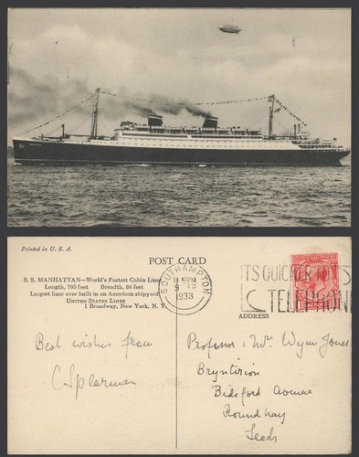Manhattan steam ship - s.s.,