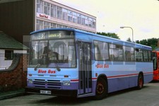 35mm Slide Blue Bus Leyland