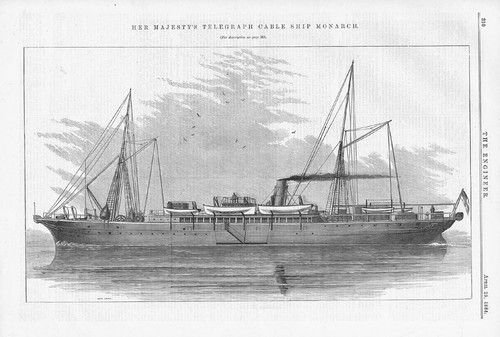 Telegraph cable ship - hm,