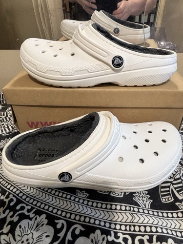 Crocs classic white - classic, fleece