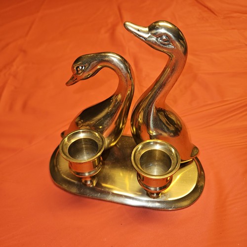 Vintage solid brass - vintage, pair