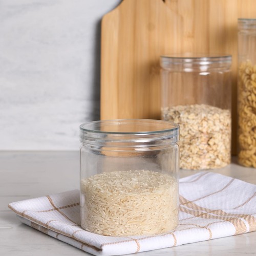 Storage jar round plastic food - round,