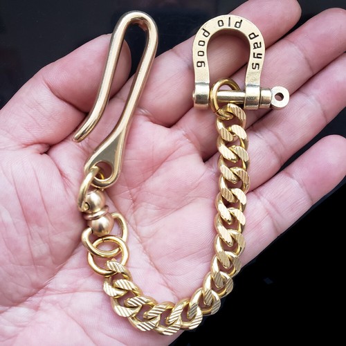 Solid brass hook key - hook, chain