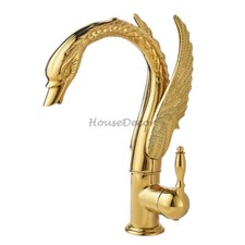 Villa Hotel Luxury Swan Bathroom Sink Mixer Tap Single Lever Hole Basin Faucet