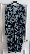 Eastex New Spring/ Summer Dress Size 18 Blue/Black Floral Business Occasion