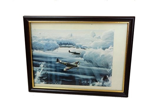 Vintage framed spitfire print - framed,