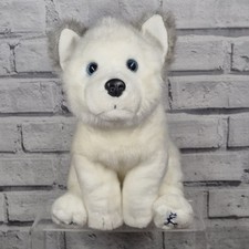 Lapland UK Lumi Husky Dog 11" Soft Toy Plush Believe Keel White Grey Blue Eyes