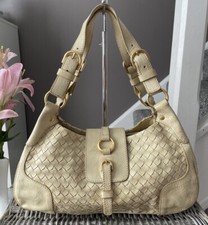 THE BRIDGE large cream leather