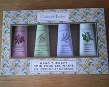 Crabtree & Evelyn Hand Therapy Cream Gift Set Avocado Lavender Almond (4 x 25g)