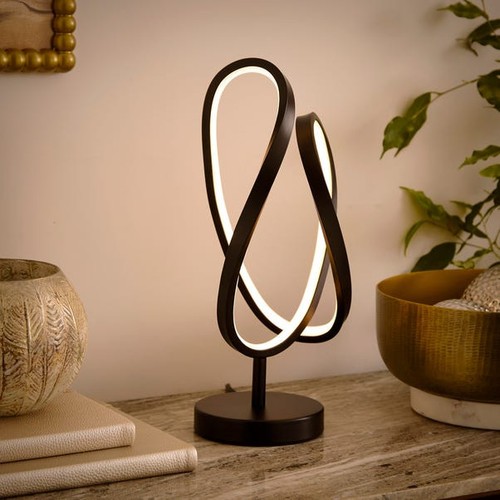 Contemporary black led table - black,