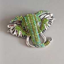 Elephant Brooch Sparkling