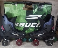 Bauer Turbo Black Roller Skates UK Size 3 US 4 Boxed Vintage Old School 1996 VGC