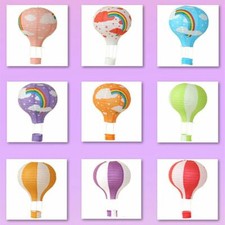 12 inch Kids Rainbow Hot Air Balloon Paper Lantern Lampshade Ceiling Light Shade