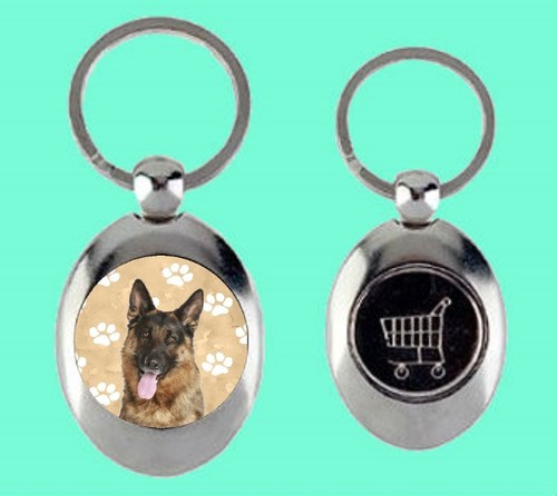 Dog breed metal keyring - metal,