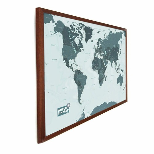 Laminated world pinboard - world, map