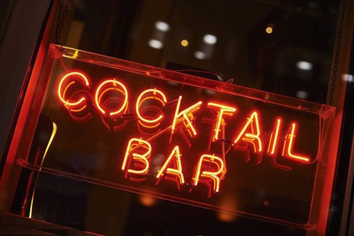 Cocktail bar neon sign - cocktail, light