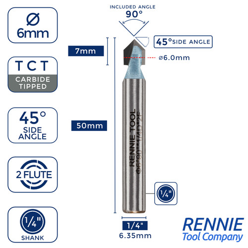 6mm degree 4 - x, 1/4"