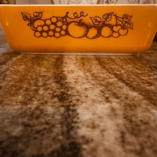 Vintage pyrex orange casserole - vintage,