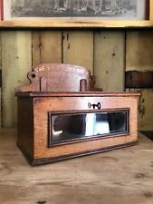 Antique Late 19th Early 20th Century Oak Country House Letter Box