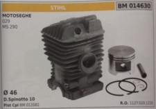 11270201210 Cylinder and Piston Complete Chainsaw Stihl MS 290 029 Ø 46