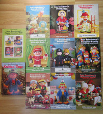 10 X JEAN GREENHOWE DOLLS SOFT KNITTING PATTERNS & KNITTED TOYS BOOK BUNDLE