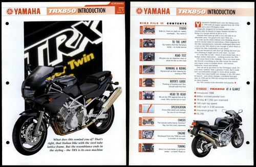 Yamaha trx850 introduction - yamaha,