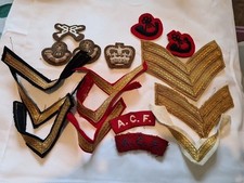 Job Lot British Army Mixed Cloth Rank Badge Q/C Etc