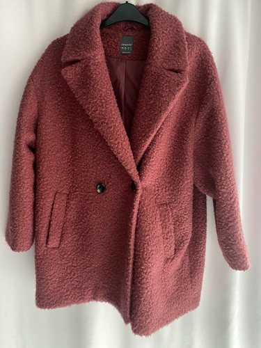 Raspberry teddy coat size - teddy,