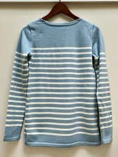 BNWOT 100% WOOL LIGHT BLUE BRETON STRIPED JUMPER UNIQLO/Ines de la Fressange
