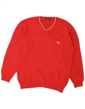 Fred Perry Mens V-Neck Jumper