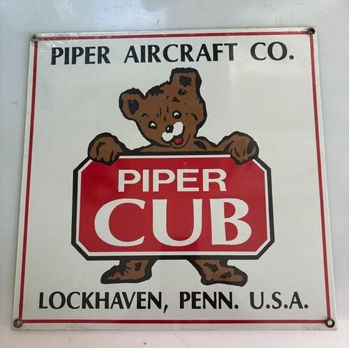 Piper cub airplane - airplane, sign