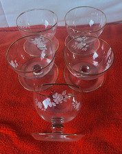 Glass prawn cocktail dishes/bowls/starter set of five (or for sherry trifle) 