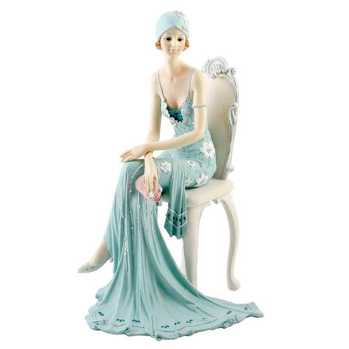 Art deco chloe sitting lady - "chloe",