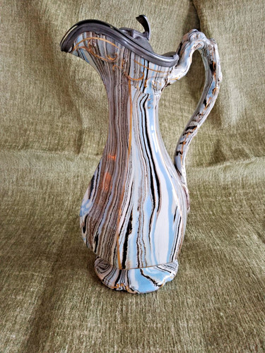 Antique agateware swirl