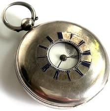 19th Century Silver Pocket watch - Unsigned Antique half hunter - Vintage - Rare