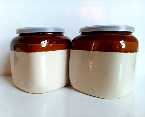 Vintage retro stoneware - 2x,