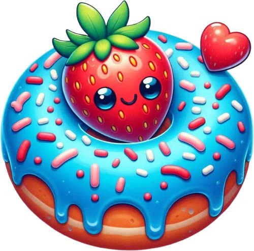 Valentine day donut wall art - day,