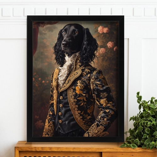 Black cocker spaniel portrait - cocker,