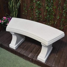 Sandstone Curved Garden Bench Seat
