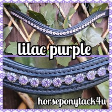 FULL 16INCH DIAMANTE SOFT PADDED LEATHER BROWBANDS FOR BRIDLE LOTS OF COLOURS