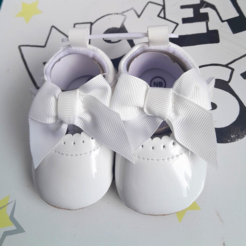 White patent leather baby - white,