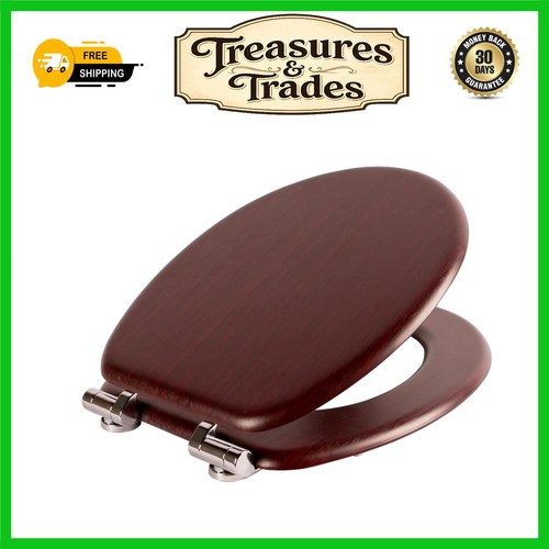 Soft close mahogany toilet - soft,