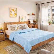 Summer Quilt Air-Con Lightweight Washed Cotton Duvet – Cool & Breathable Blanket