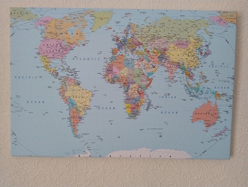 World map high detail canvas - world,