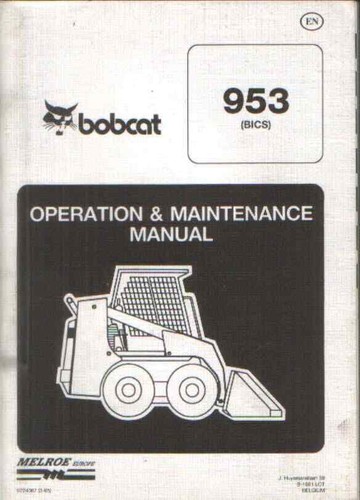 Bobcat skid steer loader 953 - bobcat,