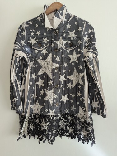 Origami star print lace - , bottom