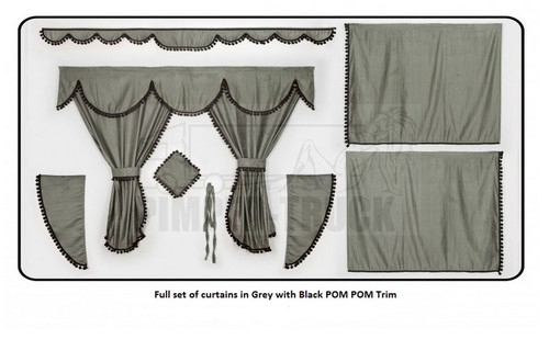 Truck curtains volvo grey - truck, full